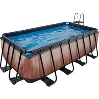 EXIT Framepool (Set, 3-tlg), BxLxH: 200x400x122 cm, mit Sandfilteranlage und Leiter