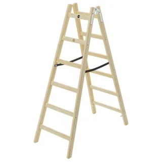 Hailo H40 StandardLine 2x6 Holz-Doppelsprossenleiter