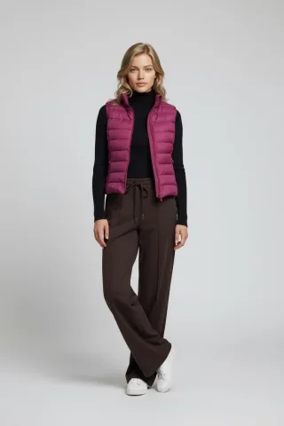 CLARINA - Steppweste, Stehkragen, Zipper azalee - Gr. - 40