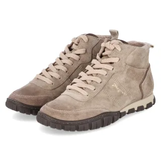 Paul Green Schnürboots  Beige - Gr. 37 -  Leder und Textil