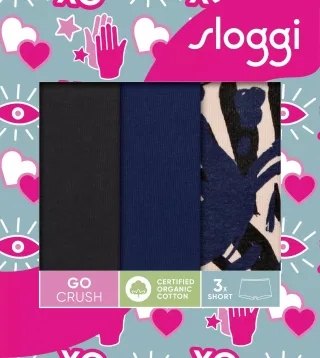 sloggi - sloggi GO Crush Short C3P blau - Gr. - L