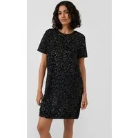 s.Oliver Minikleid Kleid Samtkleid mit Pailletten