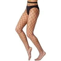 dressforfun Kostüm Netzstrumpfhose mit großen Maschen, Schwarze Netzstrumpfhose mit großen Maschen