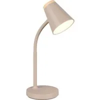 Reality Leuchten LED Tischleuchte PONGO, LED Tischleuchte m. Kippschalter, 4,5W 500 Lumen 3000K warmweiß, Ein-/Ausschalter, LED fest integriert, Warmweiß, flexibel verstellbare Leselampe, Schreibtischlampe Höhe 36cm