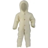 Engel Naturkleidung Overall (1-tlg) Baby Fleece Overall mit Kapuze aus Bio Merinoschurwolle