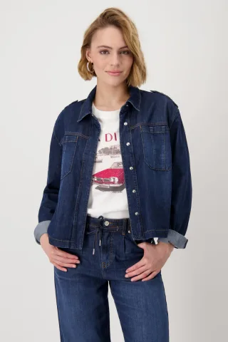 monari - Lyocell-Jeansjacke jeans - Gr. - 38