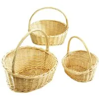 Kobolo Dekokorb Geschenkkorb Set aus drei Größen natur Weide