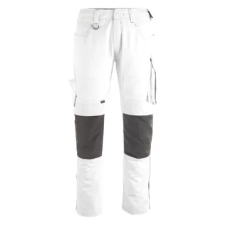 MASCOT Erlangen Hose mit Knietaschen UNIQUE Weiß / Dunkelanthrazit 52 - 12179-203-0618-76C52