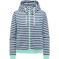 Ragwear Sweatjacke Parya Stripes gestreifte Damen Zipp-Jacke mit süßer Stickerei