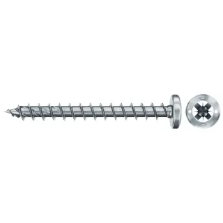 Fischer Spanplattenschraube 4,0x35 PowerFast FPF II PZF BC, Panhead, Kreuzschlitz PZ, Vollgewinde - 670245