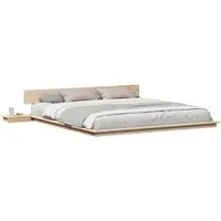 vidaXL Bett Bettgestell Braun 200 x 200 cm Holz (1-tlg)