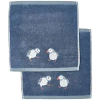 Next Waschlappen 2er Set Waschlappen mit Papageientaucher, (2-St)