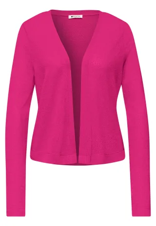 Street One - Langarm Jacke in offener Passform magenta dream - Gr. - 38