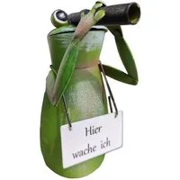 Deko-Impression Dekofigur Zaunfigur Zaunhocker witziger Frosch m. Fernglas Hier wache ich (1 St)