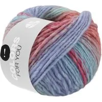 LANA GROSSA COLORS FOR YOU Häkelwolle, 90 m (voluminöses Dochtgarn mit Farbverlauf), 50 g