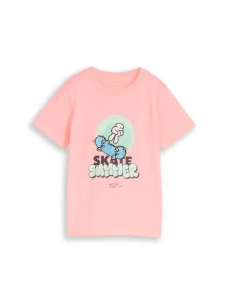 tom tailor kids - T-Shirt mit Wendepailletten soft neon pink - Gr. - 98