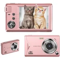 FANNOU Digitalkamera 48MP 1080P FHD Fotokamera Kompaktkamera (inkl. mit Autofokus 16X Digitalzoom Fotoapparat Tragbare, Kompaktkamera mit 32GB SD-Karte für Kinder Teenager Anfänger Geschenk)