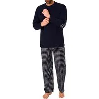 Trend by Normann Pyjama Herren Schlafanzug lang mit Flanell Hose - auch in Übergrößen