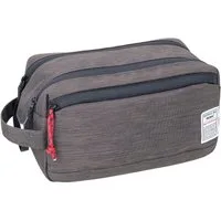TROIKA Kulturbeutel zum Aufhängen WASHBAG aus Tarpaulin – robuste Waschtasche für Reisen, mit breiter Öffnung, Fächern und wasserabweisendem Material