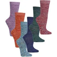 TippTexx 24 Freizeitsocken 6 Paar superweiche Bambussocken mit Baumwolle, Mouliné-Farben sortiert
