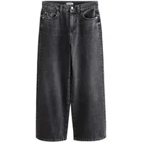 Next Weite Jeans Hochbund-City-Jeans mit weitem Bein, Kurzgröße (1-tlg)