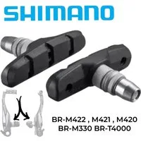 Shimano Felgenbremse SHIMANO Fahrrad V-Brake Bremse Ersatz Bremsschuh S70T 1Paar schwarz
