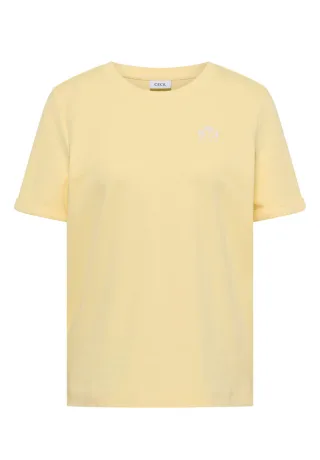 Cecil - T-Shirt mit Schriftzug gelb - Gr. - M