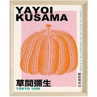 JUSTGOODMOOD Poster ® Yayoi Kusama Poster · Kürbis · Tokyo 1998 · ohne Rahmen, Poster in verschiedenen Größen verfügbar, Poster, Wandbild