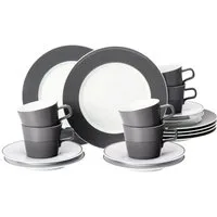 Seltmann Weiden Kaffeeservice Geschirr-Set, Service No Limits Moments (18-tlg), 6 Personen, Porzellan, Tassen, Teller, Untertassen, Made in Germany, 18 Teile, für 6 Personen
