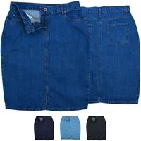 German Wear Jeansrock Trend462R Midi Denim Denim Trendiger Midi Rock Jeansrock Denimrock Business Rock