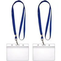 WEBBOMB Schlüsselanhänger 2x Ausweishalter ZIP Kartenhalter komplett mit2x Lanyard Schlüsselband