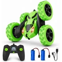 Diyarts RC-Auto (Ferngesteuertes Stuntauto inkl. 2 Akkus & Fernbedienung, Spiel-Set mit Zubehör), Stuntauto 360°-Action, LED-Lichtern & 60 Min. Spielspaß