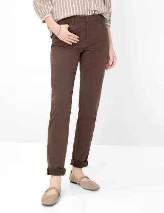 Brax Damen Five-Pocket-Hose Style MARY DARK EBONY, dunkelbraun, Gr. 42L