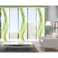 HOME WOHNIDEEN Schiebegardine OPALIA 5ER SET (5 St), Paneelwagen, halbtransparent, Microfaser, HxB: 245x60