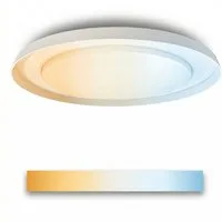 Maxkomfort LED Deckenleuchte Dimmbar mit Fernbedienung 48W - 3 Lichtfarben wechselbar, LED fest integriert, Warmweiß/Kaltweiß/Neutralweiß, Moderne Deckenlampe - 3000K/4000K/6500K Ultraflach Rund ∅55cm