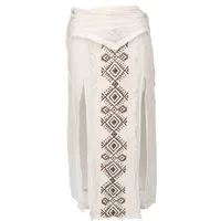 Guru-Shop Minirock Langer Boho Panel Skirt, offener Sommerrock,.. alternative Bekleidung
