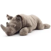 Uni-Toys Kuscheltier Nashorn groß, liegend - 54 cm (Länge) - Plüsch-Rhino - Plüschtier, zu 100 % recyceltes Füllmaterial