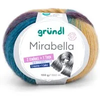 Gründl Wolle Mirabella Farbverlaufsgarn mit Anleitung Häkelwolle, 550,00 m (Wolle Farbverlaufswolle zum Stricken und Häkeln, Strickwolle, Strickgarn, Handstrickgarn), 80% Polyacryl, 20% Wolle