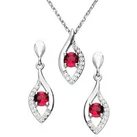 Limana Schmuckset 925 Silber Kette mit Ohrringe hängende Ohrstecker Halskette Anhänger (inkl. Schmuckbox), Geschenkset Idee Geschenk für Sie Frauen Damen Freundin Mutter