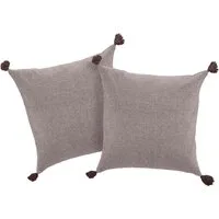 LeGer Home by Lena Gercke Dekokissen Jada, Kissenhülle ohne Füllung,Reißverschluß, 2er Set, modern, 50x50, Quaste