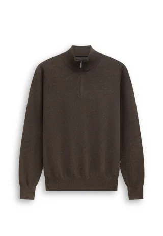 State of Art - Pullover mit Stehkragen braun - Gr. - M