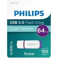 Philips FM64FD75B/00 USB-Stick (USB 3.0, Lesegeschwindigkeit 100,00 MB/s, Snow Edition Magic Purple®, 64GB, USB3.0, LED, 1er Pack)