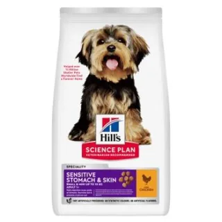 Hill's Science Plan Trockenfutter Hund, Sensitive Stomach & Skin, Small & Mini Adult, mit Huhn 2x6 kg