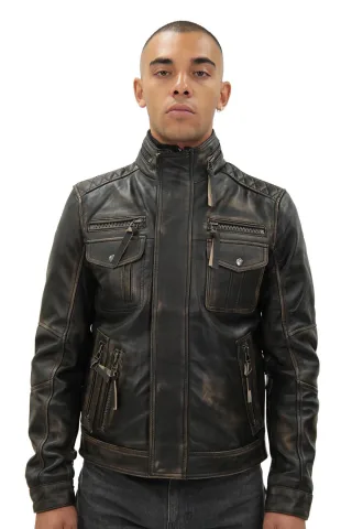 Herren-Leder-Retro-Bikerjacke-Toronto