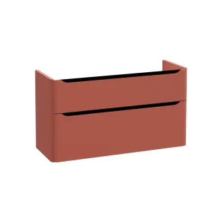 VitrA New Integra Round Waschtischunterschrank mit 2 Vollauszügen 117 x 45 x 65 cm Matt,70036 70036