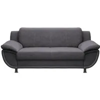 TRENDMANUFAKTUR 2-Sitzer Rondo, Breite 178 cm, breite Armlehnen, Füße schwarz, Couch wahlweise mit Federkern und in verschiedenen Bezügen bestellbar