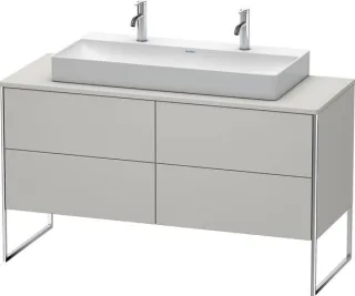 Duravit XSquare Konsolenwaschtischunterbau bodenstehend Betongrau Matt 1400x548x778 mm - XS4925M0707 XS4925M0707
