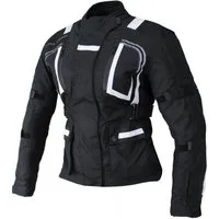 Alpha Speeds Motorradjacke Damen Motorrad Textil Jacke Biker wasserdicht Jacke mit Protektoren (Innenjacke ist trennbar: All Season) Reflektierende Elemente, SLIM, Weiß