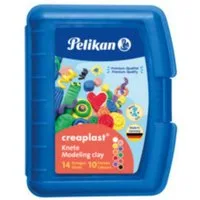 Pelikan Knete Pelikan Kinderknete Creaplast, 10 Farben (packung, 10-tlg., Kinderknete), Die Knetstangen sind leicht formbar und fördern