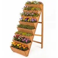 COSTWAY Blumenkasten (1 St), vertikales Hochbeet, Blumenbeet, Pflanzkästen, Holz